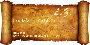 Lestár Zalán névjegykártya